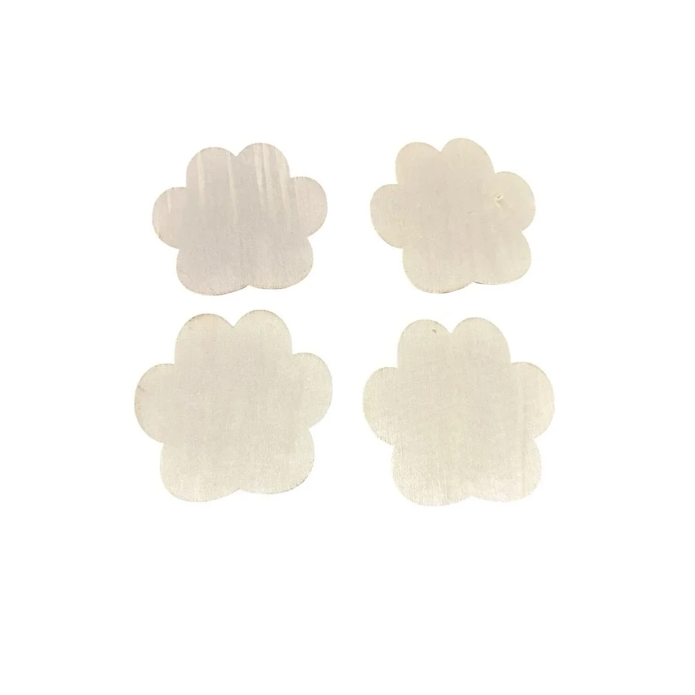 NEW wood paw print coasters‎ set of 4 rhinestone bling diamond art handmade